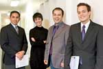 GSM students Enrique Govea, Paulina Fernandez Izquierdo, Eduardo Ros Lahud, and Alexander Salcedo