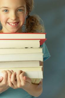 Girl with Books Picture