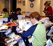 Quilters in action
