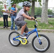 he just learned to ride!