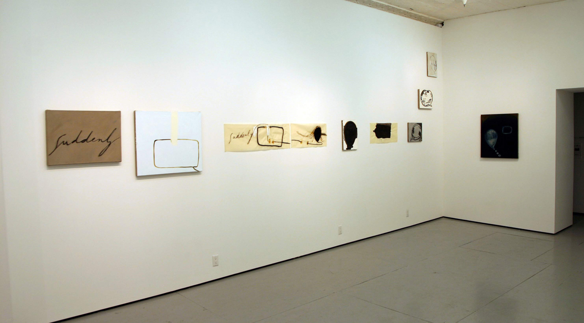 Suddenly, (installation view).