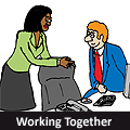 working together