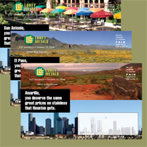 Stacked postcards with personalized photos