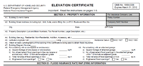 FEMA Elevation Certificate